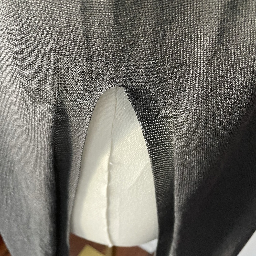 Eileen Fisher Tencel Semi Sheer Tunic Top Small Greyside Slits Lagenlook Coastal - Picture 11 of 11
